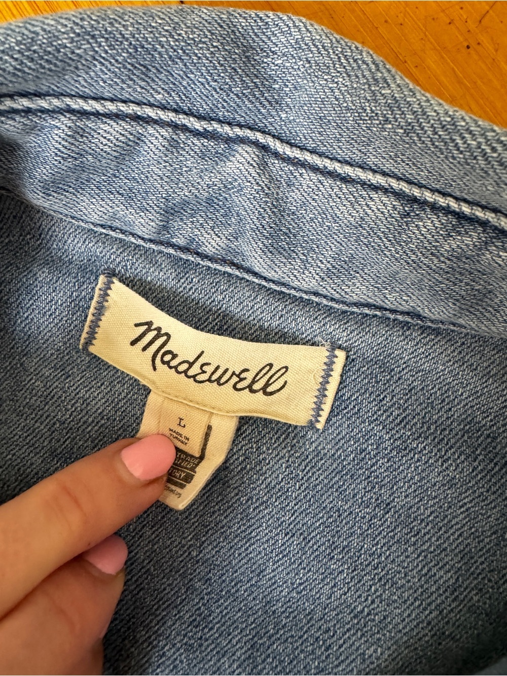 MADEWELL oversized denim shaket - Picture 4 of 7